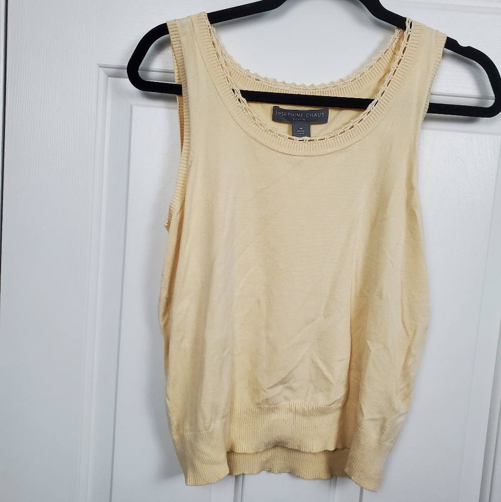 Josephine Chaus Knit Silk Blend Tank Petite Medium